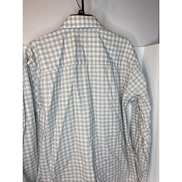 Linea Dome Chemise Men’s Large 16.5”  Gray Plaid LS Button Down Collared Shirt - Picture 12 of 16